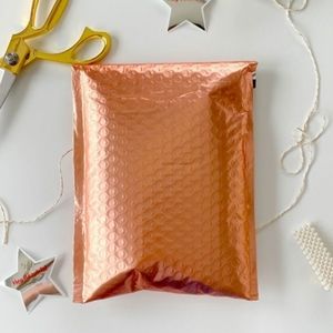 15 6.5x10 rosegold metallic bubble pack polymailer